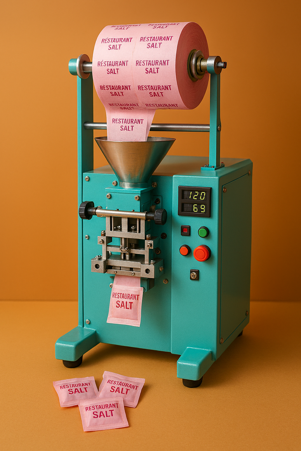 دستگاه بسته بندی نمک رستورانی