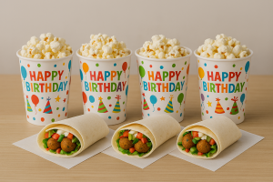 الگوی ظرف پفیلا برای تولد