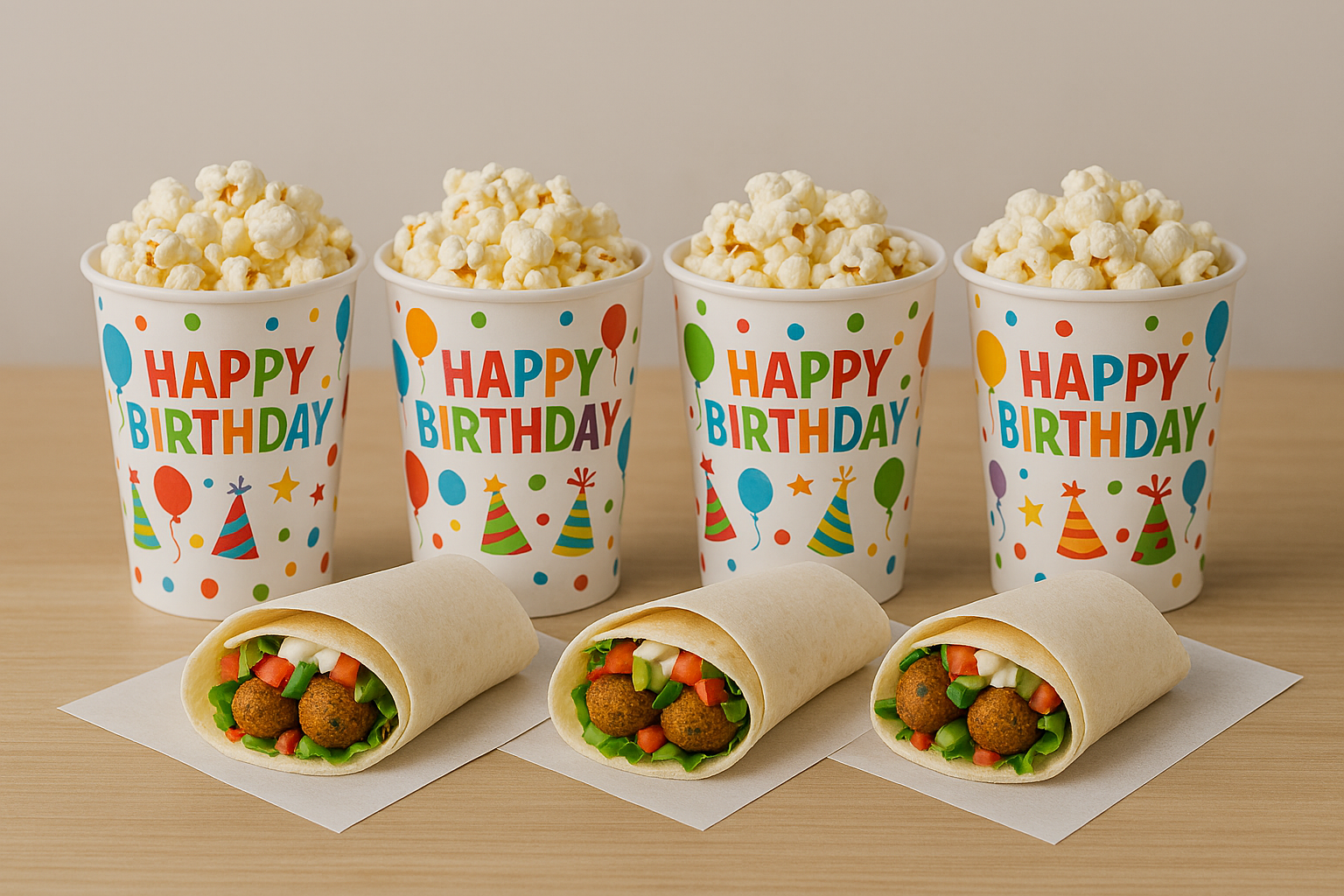 الگوی ظرف پفیلا برای تولد