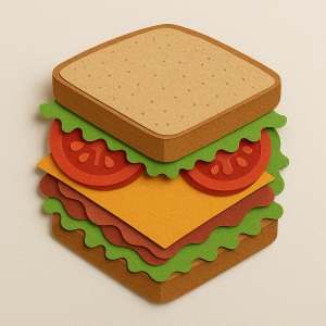 تزیین ساندویچ با کاغذ