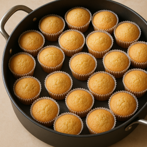 طرز تهیه کاپ کیک شکلاتی در قابلمه