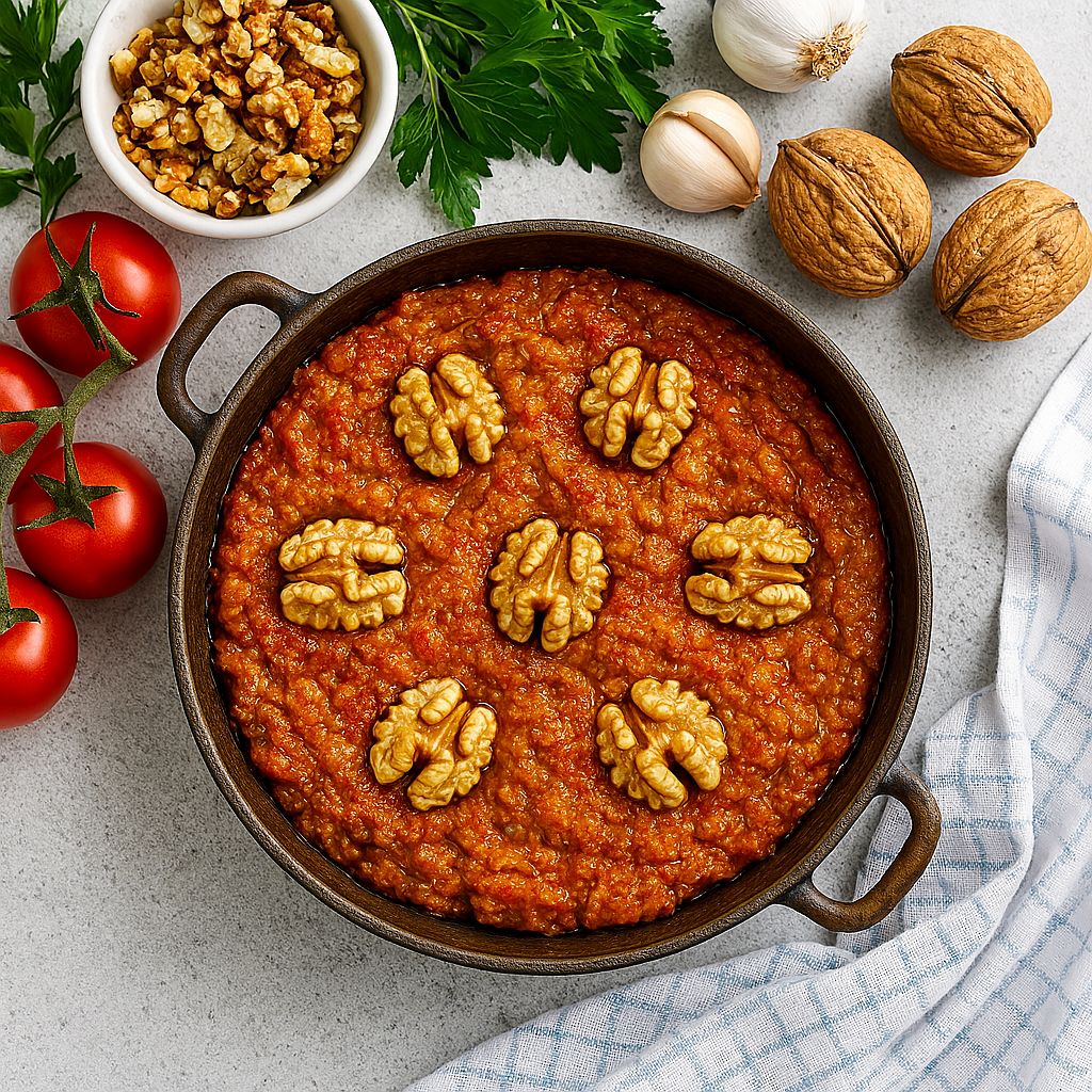 طرز تهیه میرزا قاسمی با گردو