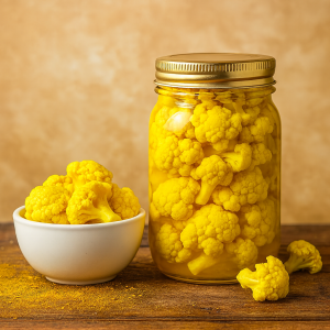 طرز تهیه ترشی گل کلم با زردچوبه