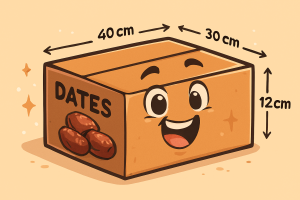 ابعاد کارتن خرما